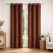 HomeMaison Effen gordijn met suède-effect Tabaksbruin 140 x 260 cm