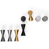 Viefe DIABOLO Bouton de meuble en aluminium, noir brossé