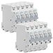 Siemens veiligheidsschakelaar P+N 10 A, 10 stuks