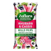 Zoflora Zoflora multi-surface reinigingsdoekjes - Rhubarb & Cassis (70 doekjes)