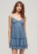Superdry - Robe mini en jersey avec design superposé - Femme - Robes - Bleu marine - UK14/EU42