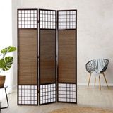 Homestyle4u Kamerscherm - 120x200 cm - 3-delig - bamboe stutten - Bruin