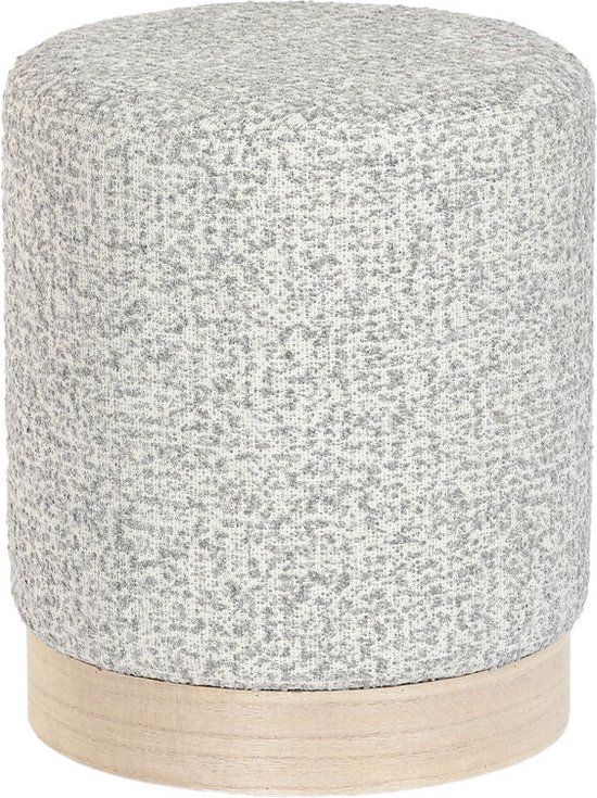 DKD Home Decor Voetensteun - Scandi Lichtgrijs - 32 x 32 x 38 cm