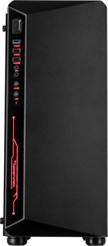 Inter-Tech C-3 Saphir Tower Zwart