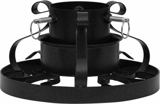 vidaXL Kerstboomstandaard - Zwart - Metaal - 29x29x15,5 cm