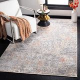 SAFAVIEH Dream Collection DRM429G Modern abstract tapijt van viscose in antieke look, 1,2 x 1,8 m, grijs/meerkleurig