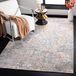 SAFAVIEH Dream Collection DRM429G Modern abstract tapijt van viscose in antieke look, 1,2 x 1,8 m, grijs/meerkleurig