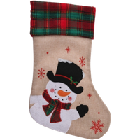 Holly Jolly Christmas Holly Jolly Kerstmis Kerstsok met Sneeuwpop - 42cm