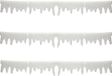 Feeric Christmas Bordures glaçons/bordures neige - 3x - blanc pailleté - 180 x 15 cm - Polyester