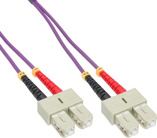 InLine SC Duplex Optical Fiber Patch kabel - Multi Mode OM4 - 0,50 meter