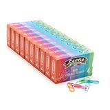 500 Leeuw 500 gekleurde plastic clips nr. 4 mm. 32 - Cue van 10 dozen van 50 stuks. - Gemaakt in Italië