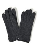 Roeckl Vingerhandschoenen 'FELTED WOOL' grijs / antraciet / basaltgrijs / rookgrijs / donkergrijs / grijs gemêleerd