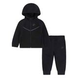 Nike Sportswear Joggingpak 'TECH FLEECE' donkergrijs / zwart