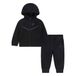 Nike Sportswear Joggingpak 'TECH FLEECE' donkergrijs / zwart
