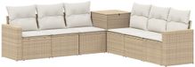 vidaXL Canapé 2 places Beige et Crème Blanc Polyrattan 69 cm