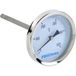 Thermomètre à fumée en acier inoxydable raccord axial D.64 de 0 à +500°c L.10cm