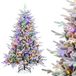 COSTWAY 180 cm kunstkerstboom, bekleed met kunstsneeuw, met 260 meerkleurige LED-lampjes, 8 lichtmodi en 820 takpunten, verlichte kerstboom