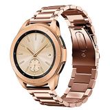 SUNDAREE 20mm Roségoud Roestvrij Staal Metalen Armband voor Samsung Galaxy Watch 42 mm/S2 Classic/Watch Active/Garmin Vívomove Trend/Huawei GT 4 42 mm/AMAZFIT GTR MINI