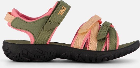 Teva K TIRRA Unisex Sandalen - Zwart/Groen/Roze Maat 28 - Kinderen
