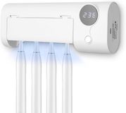 Merkloos Tandenborstelhouder voor Wandmontage - UV-tandenborstelsterilisator en Elektrische Tandenborstelhouder - Oplaadbaar en USB - Badaccessoires Zonder Boren
