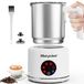 Morpilot Milk Frother Elektrische melkopschuimer, van roestvrij staal, 6-in-1 functie, inhoud 250 ml cappuccino of 500 ml warme melk, gedeeld design, wit