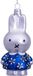 Vondels Ornament glass Nijntje/Miffy blue flower dress H11cm w/box