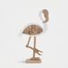 Mauro Ferretti Sculpture flamant rose nature 31 x 9 x 56 cm en bois de tanoak blanc naturel