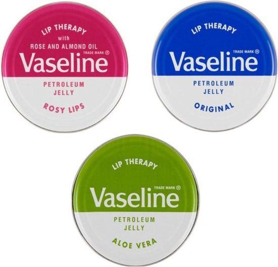 Vaseline Lip Therapy Set - 3-delig - Rosy Lips, Aloe Vera & Original