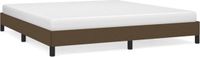 vidaXL Bedframe zonder matras stof donkerbruin 160x200 cm