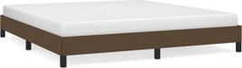 vidaXL Bedframe zonder matras stof donkerbruin 160x200 cm
