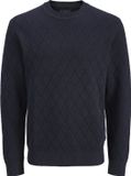 JACK&JONES Heren Gebreide Trui L Katoen Night Sky