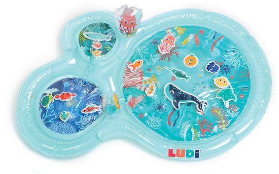 LUDI - Waterspeelmat - Motorisch speelgoed - Opblaasbaar speeltapijt