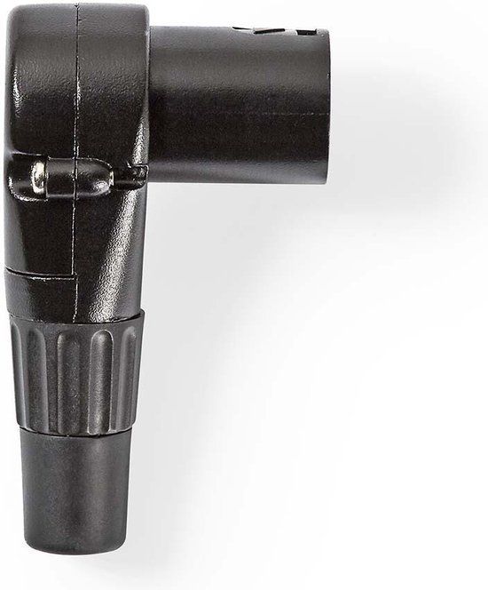 Nedis XLR Connector - Male - Angled - Black - 1 Piece