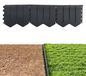 Bordure de gazon en plastique noir, 10 mètres - 68 pièces - Séparation de bordure flexible avec système de clic