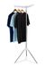 Relaxdays wasrek kledinghangers, inklapbaar, voor 27 hangers, 3 draaibare houders, 150 cm hoog, droogrek, zilver-wit