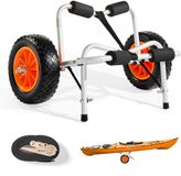 VEVOR Kajak Trolley, 113 kg, Opvouwbare Kano-trolley met 25,4 cm Massieve Rubbern Banden en 1 Ratelband, Boot-trolley voor het Vervoeren van Kajaks, Kano's, Paddleboards, Jon Boats, Watersportuitrusting, 70x40x40cm