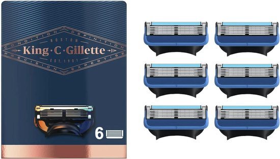 Gillette King C. Proglide scheermesjes scheer- en contouren, 6 stuks