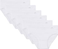 Sanetta Slip Set van 6 Wit Effen Katoen Vrouwen Maat 176