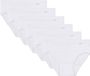 Sanetta Slip Set van 6 Wit Effen Katoen Vrouwen Maat 176