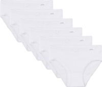 Sanetta Slip Set van 6 Wit Effen Katoen Vrouwen Maat 176