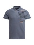 CAMP DAVID Shirt smoky blue / oranje / zwart