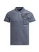 CAMP DAVID Shirt smoky blue / oranje / zwart
