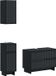 vidaXL - 3-delig - badkamerkast - set - EDE - Zwart - Bewerkt - hout