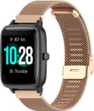 Strap-it Milanees smartwatch bandje 19mm - rosé goud