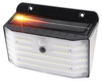 Lampadaire solaire, 114 LED, IP65, détecteur de mouvement, noir
