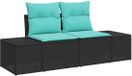 vidaXL Banc de jardin avec coussin 184 x 62 x 69 cm poly rotin