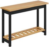 vidaXL Wandtafel EKAI Zwart 112 x 35 x 76 cm Massief grenenhout