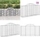 vidaXL Gabions - 8 pièces - voûté - 200x50x100/120 cm - fer