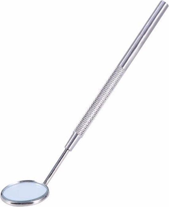 Go Go Gadget - Tanden Spiegel - Mondspiegel - Mondhygiëne / RVS - Zilver - Rond