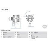 Bosch Alternateur 0 986 082 430 Mazda Zj38-18-300